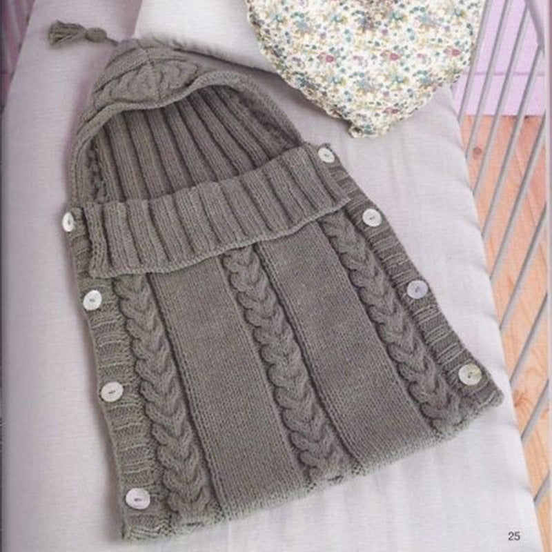 Infant Baby Tassel Hooded Sleeping Bag Sweater