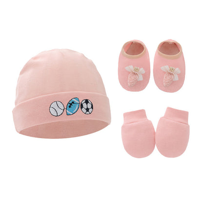 Baby Cotton Hat, Mittens & Baby Foot Cover