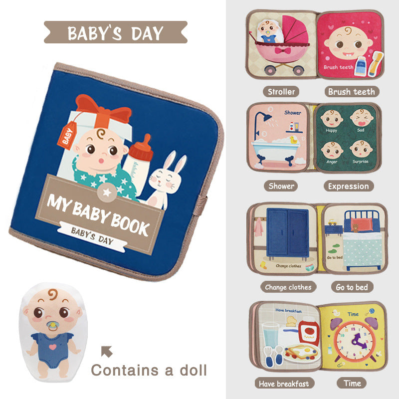 Montessori Baby Cloth Book – Interactive Sensory Learning Toy