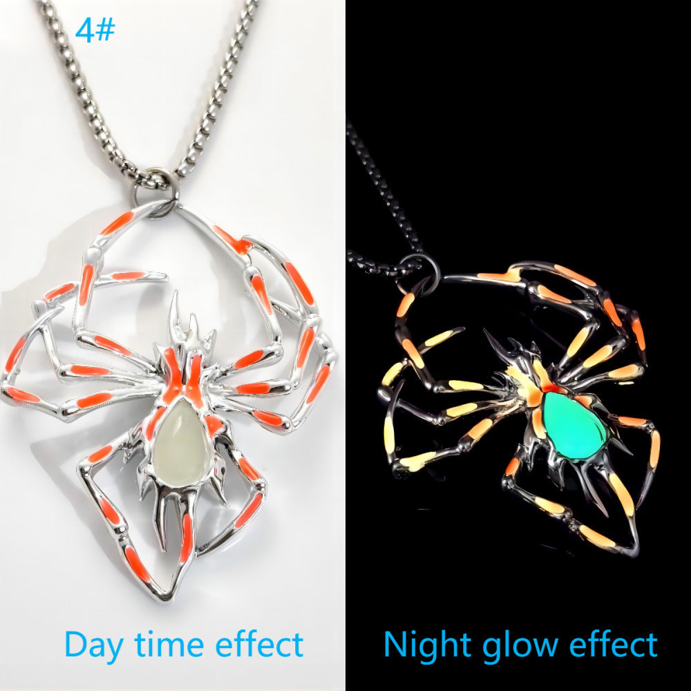 Halloween Glow-in-the-Dark Spider Necklace