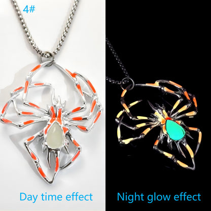 Halloween Glow-in-the-Dark Spider Necklace