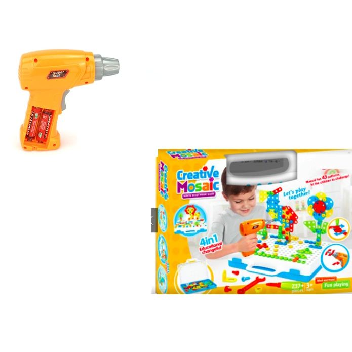 Kids Electric Drill Screw Puzzle Educational Board