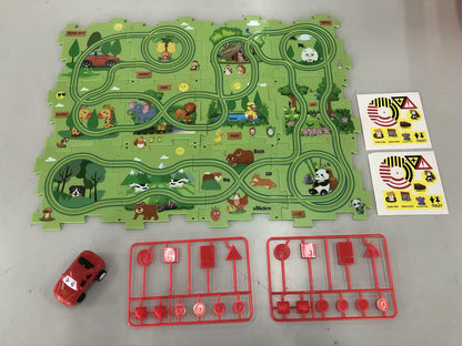 DIY Electric Puzzle Rail Car Set – Creative Track Building STEM Toy for Kids