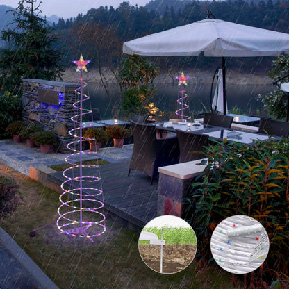 Dreamy Spiral Christmas Tree Lights – Foldable LED Holiday Display