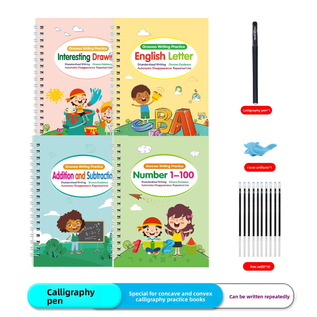 WriteWise Reusable Groove Copybook Set