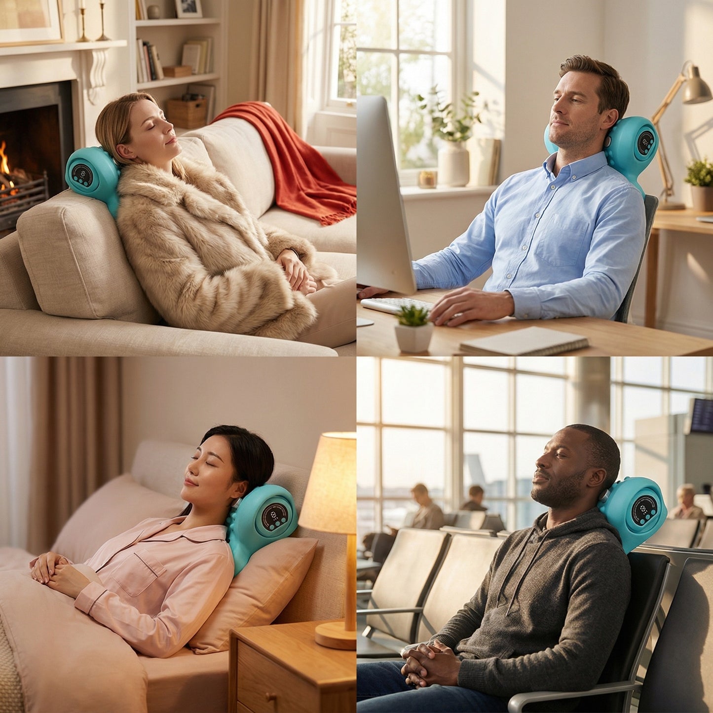 Multifunction Neck Massager Pillow with Heat Therapy