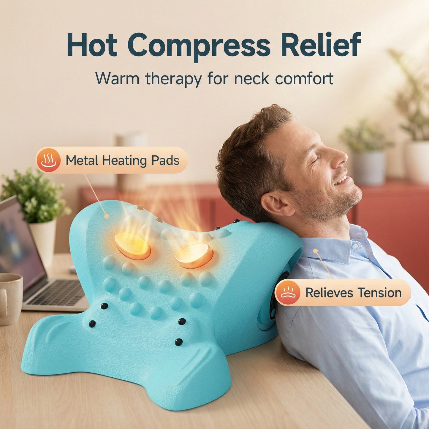 Multifunction Neck Massager Pillow with Heat Therapy
