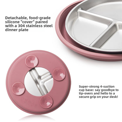 Baby Silicone Feeding Set (Suction Base, BPA-Free)