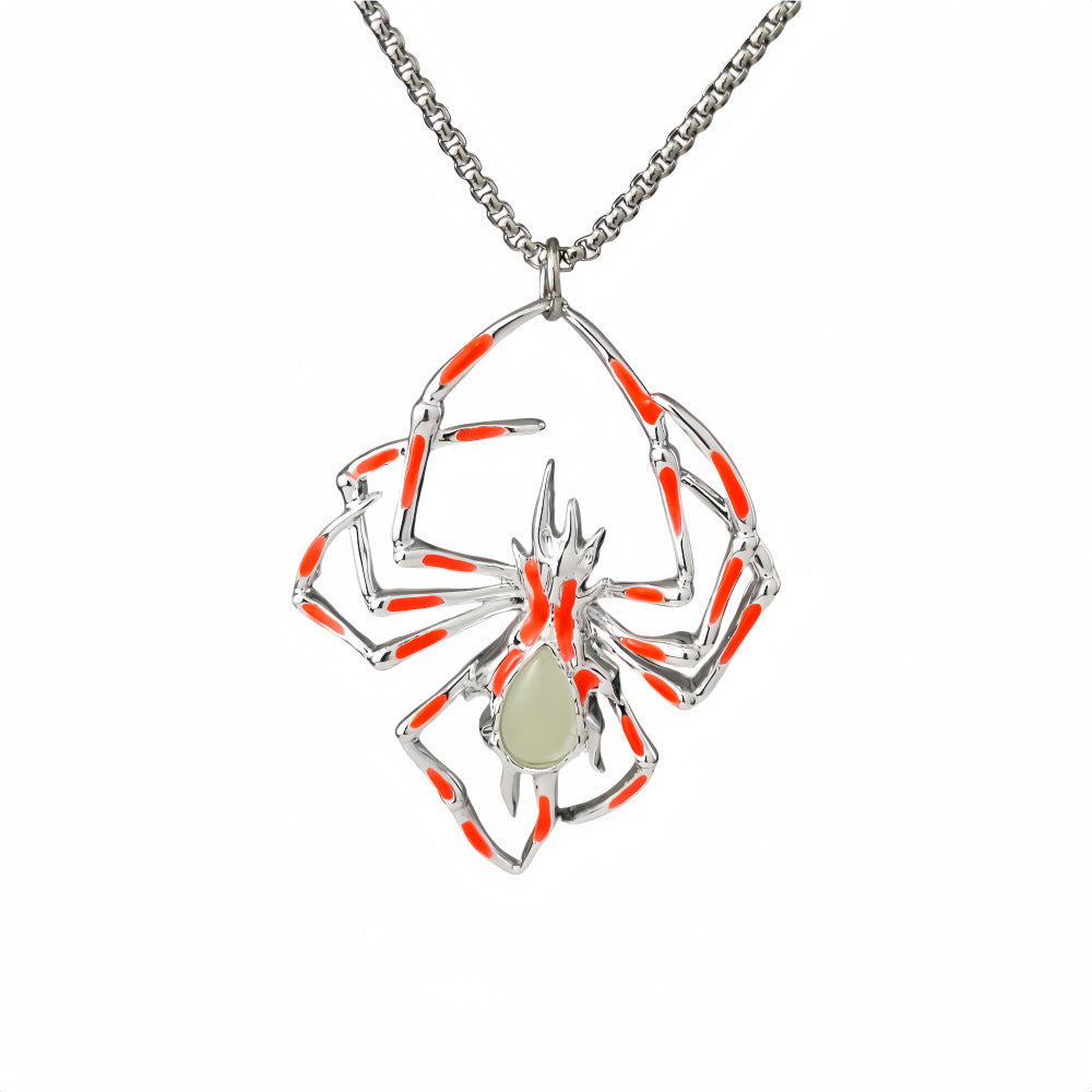 Halloween Glow-in-the-Dark Spider Necklace