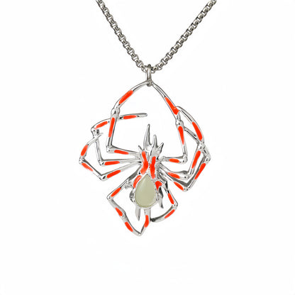 Halloween Glow-in-the-Dark Spider Necklace