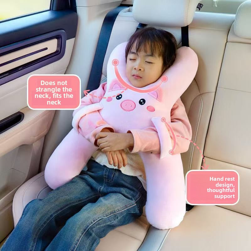 Cute Cartoon Car Headrest Pillow for Kids