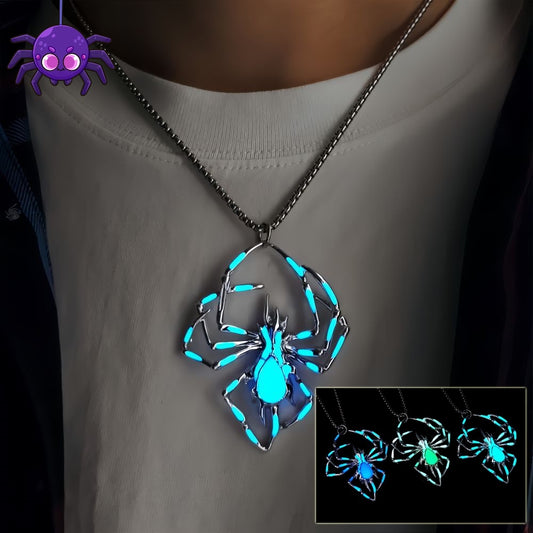 Halloween Glow-in-the-Dark Spider Necklace