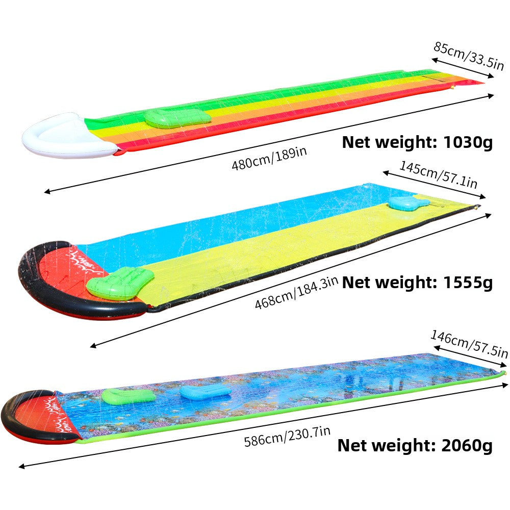Inflatable Water Slide with Sprinkler & Surfboards
