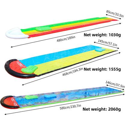 Inflatable Water Slide with Sprinkler & Surfboards