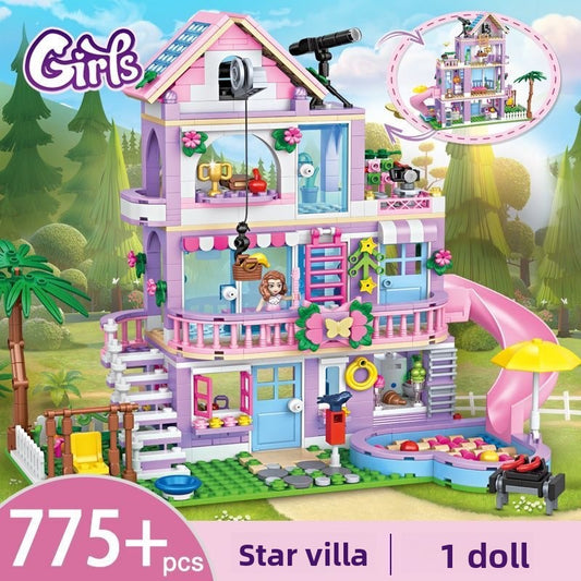 Enchanted Dream Castle Building Block Set (504–1050 Pieces)