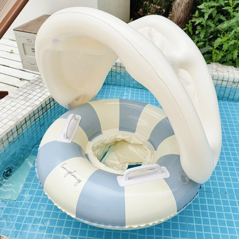 Baby Inflatable Swim Ring with Sun Canopy