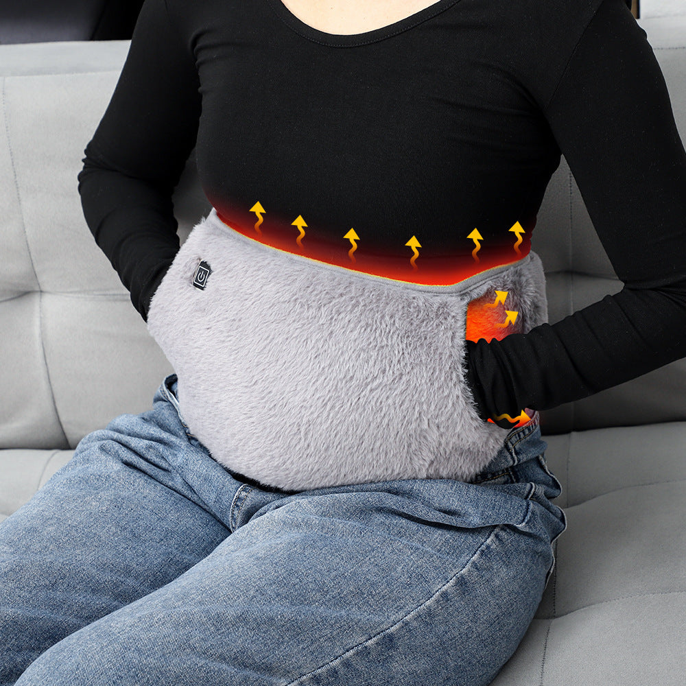 Electric Heating Stomach Belt – 3-Step Thermostat & USB Powered