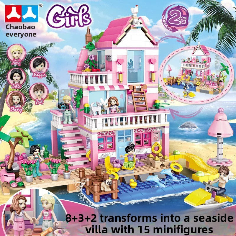 Enchanted Dream Castle Building Block Set (504–1050 Pieces)