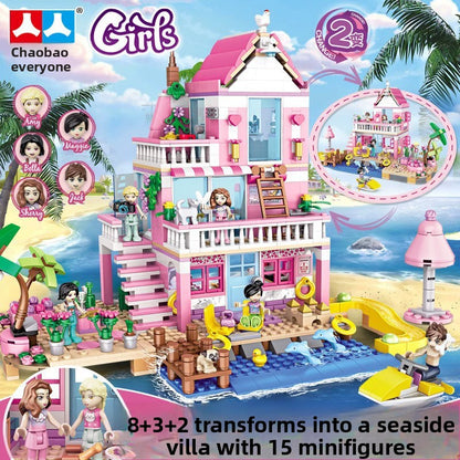 Enchanted Dream Castle Building Block Set (504–1050 Pieces)