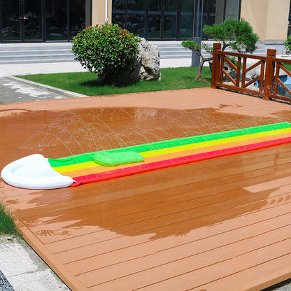 Inflatable Water Slide with Sprinkler & Surfboards