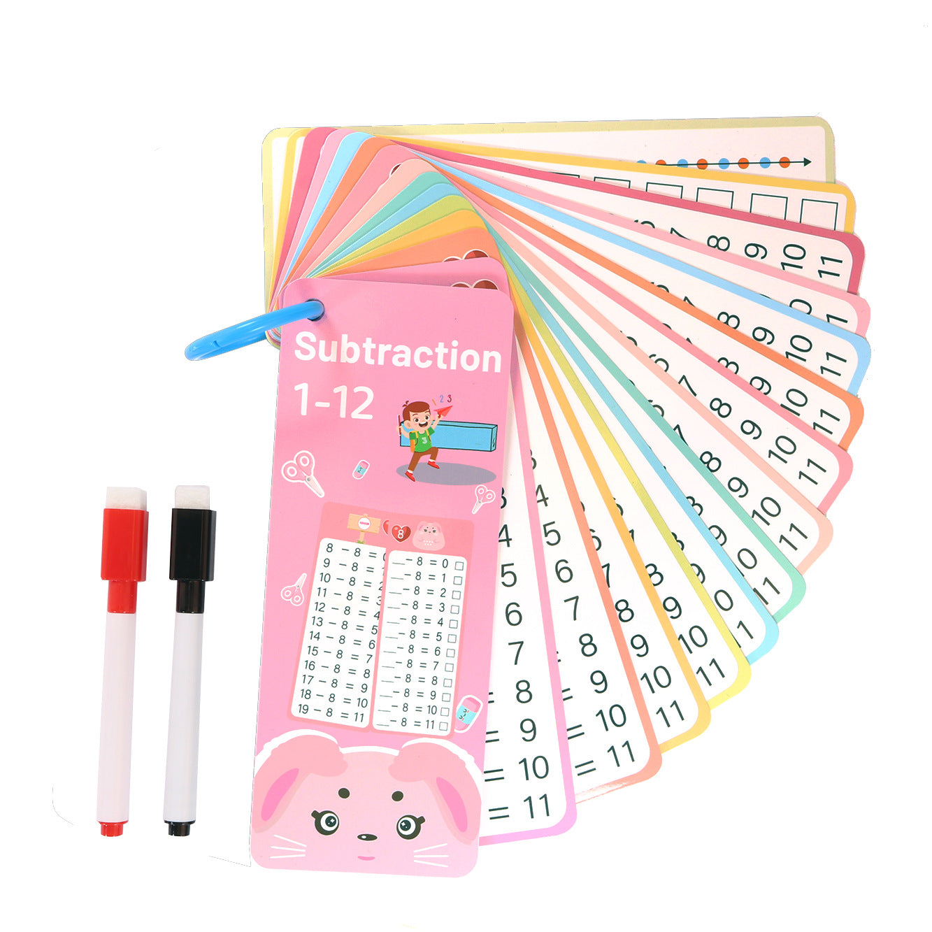 Reusable Math Flash Cards Set