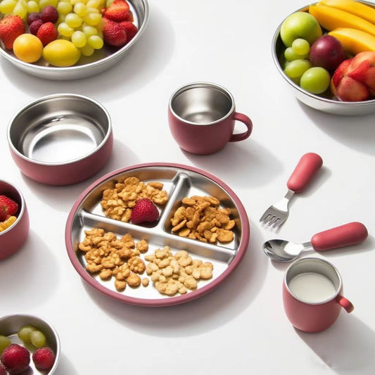 Baby Silicone Feeding Set (Suction Base, BPA-Free)