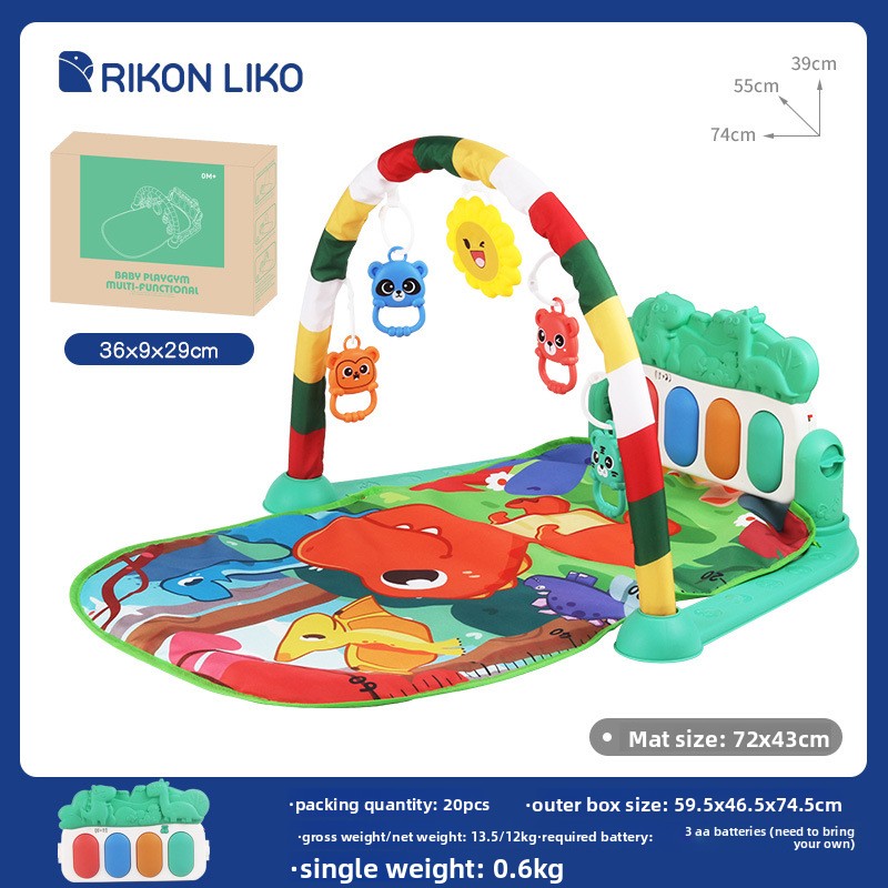 3-in-1 Baby Activity Play Gym & Kick Piano Mat