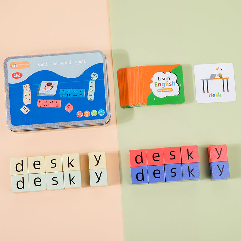 Montessori WordFaces Spelling Blocks