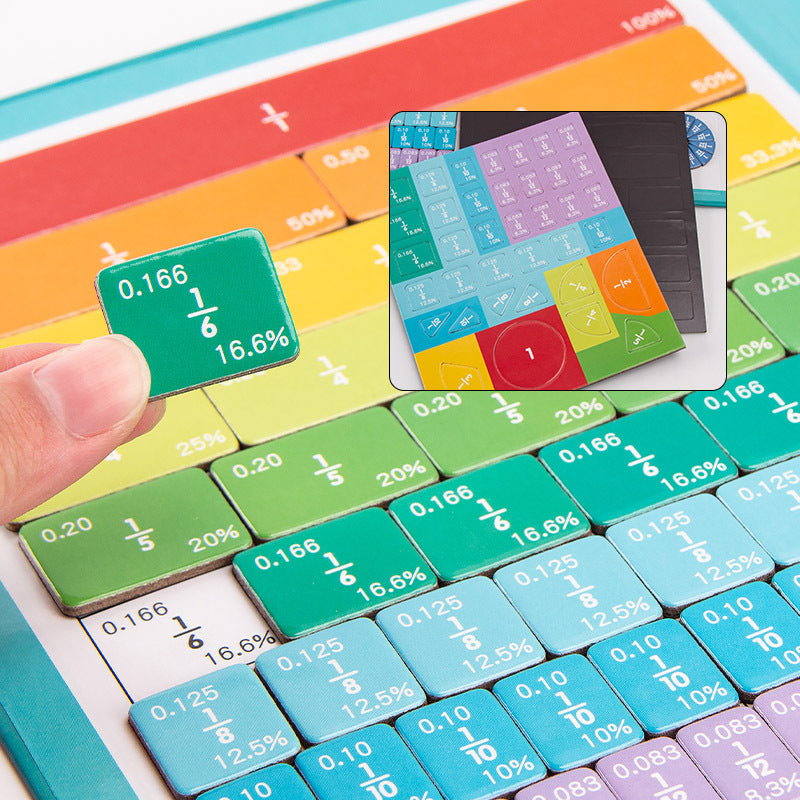 MagniMath Wooden Fraction Learning Board