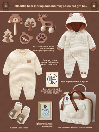 Organic Cotton Bear Baby Gift Set