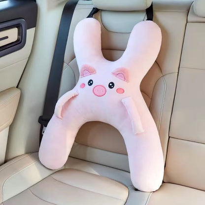 Cute Cartoon Car Headrest Pillow for Kids
