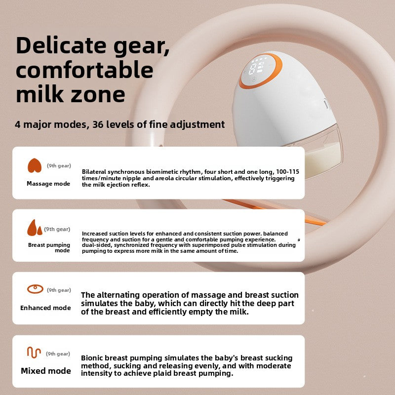 Invisible Wearable Hands-Free Electric Breast Pump