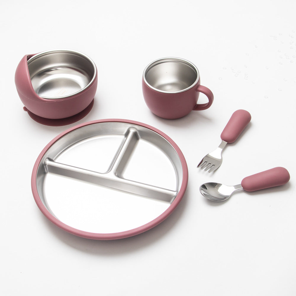 Baby Silicone Feeding Set (Suction Base, BPA-Free)