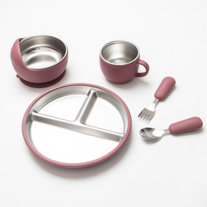 Baby Silicone Feeding Set (Suction Base, BPA-Free)