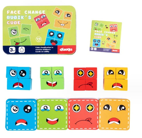 Montessori Emoji Puzzle Block Battle Game