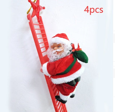 Electric Santa Claus Climbing Ladder