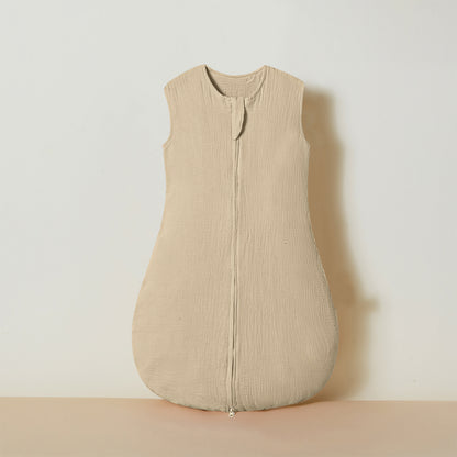 Double-Layer Gauze Baby Sleeping Bag – Sleeveless Anti-Kick Blanket