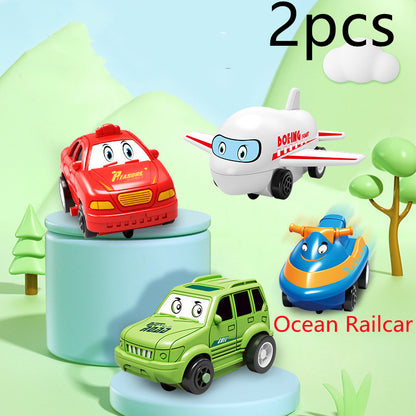 DIY Electric Puzzle Rail Car Set – Creative Track Building STEM Toy for Kids