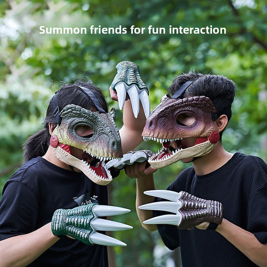 Realistic Velociraptor Dinosaur Mask with Sound