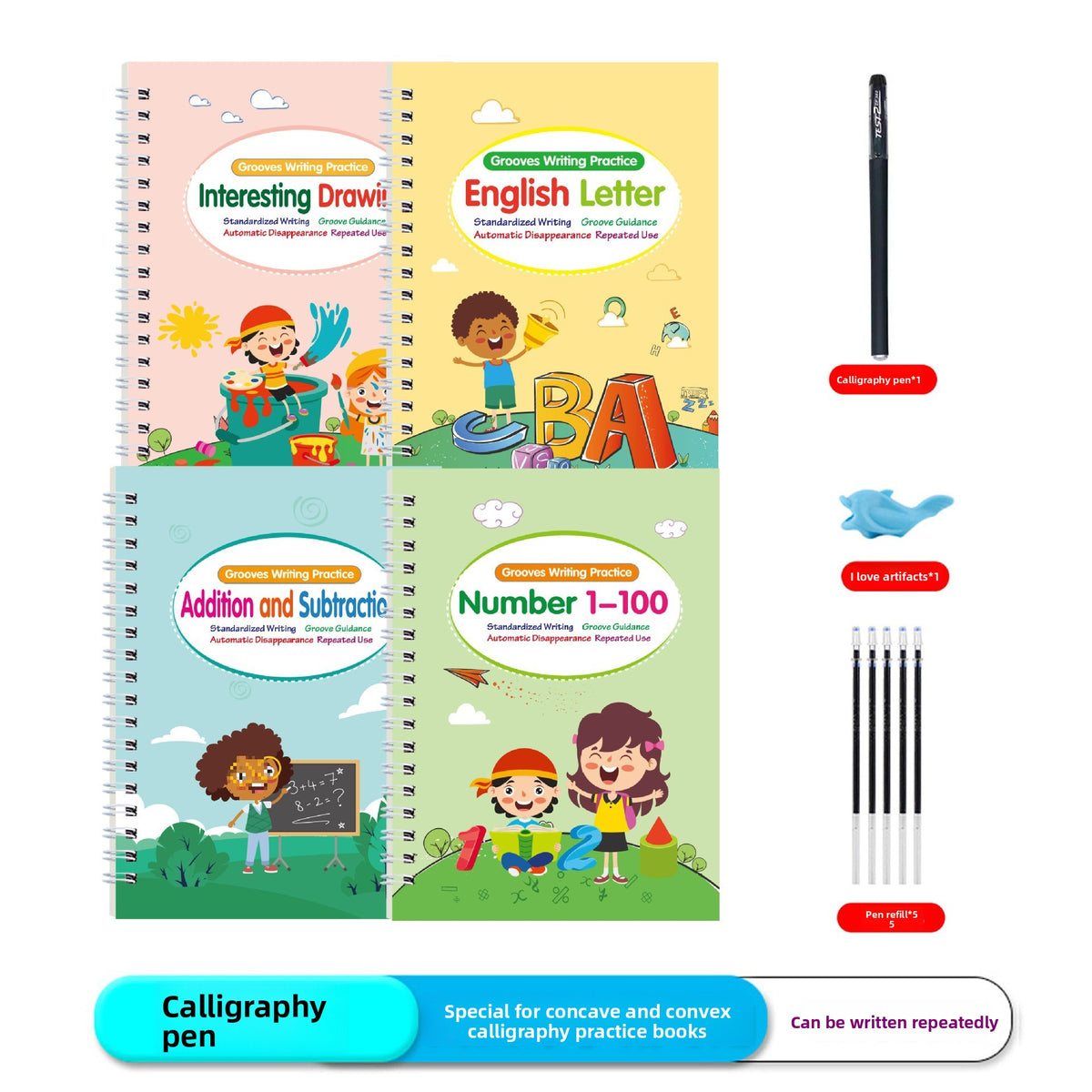 WriteWise Reusable Groove Copybook Set