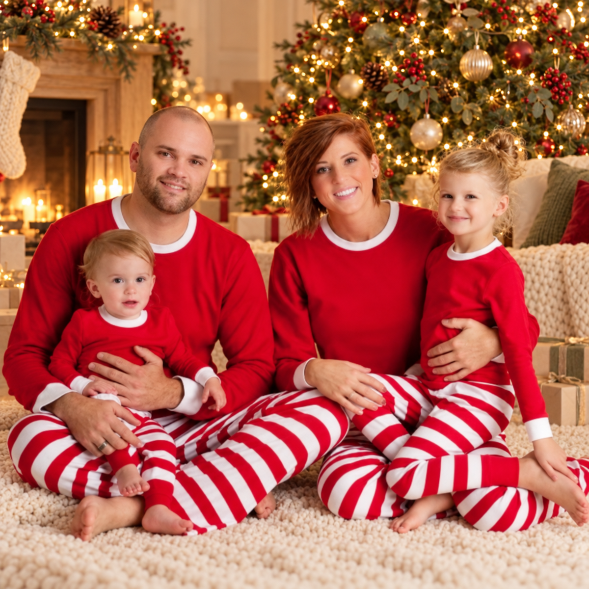 Striped Holiday Cheer PJs