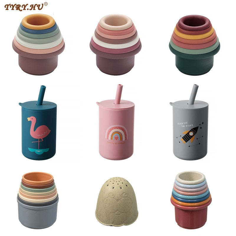 Stack & Sip Silicone Learning Set