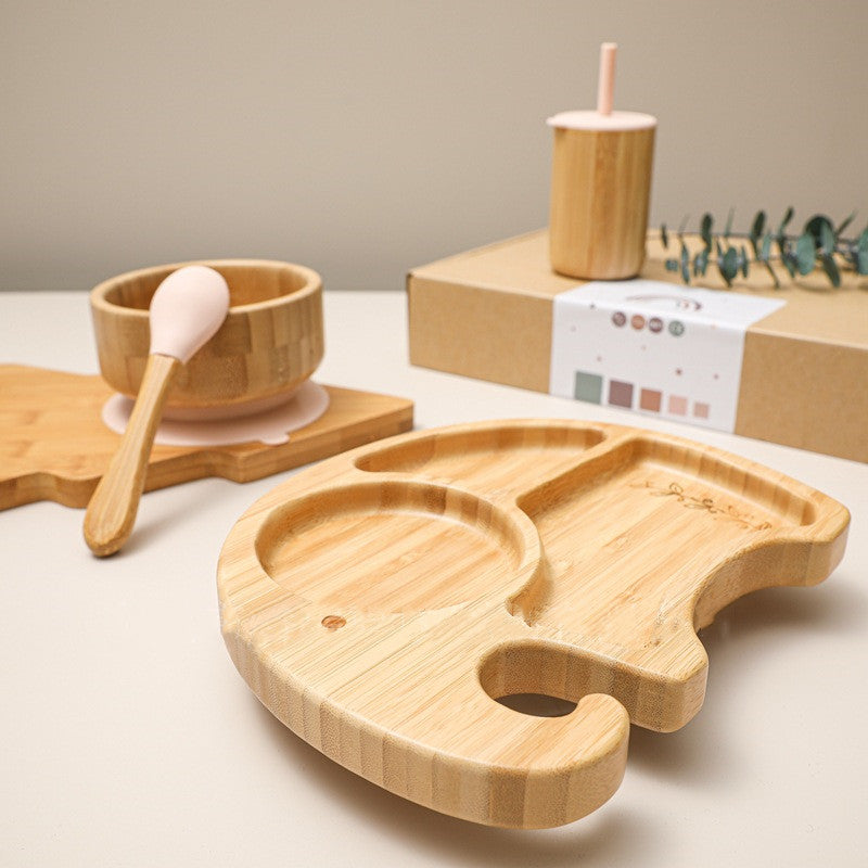ECO-Friendly Elephant Bamboo Dinner Set