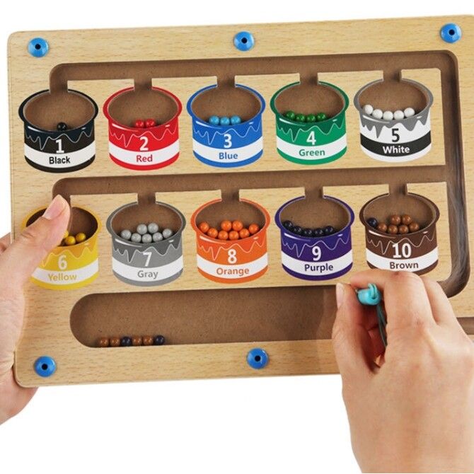 Children Magnetic Color and Number Maze